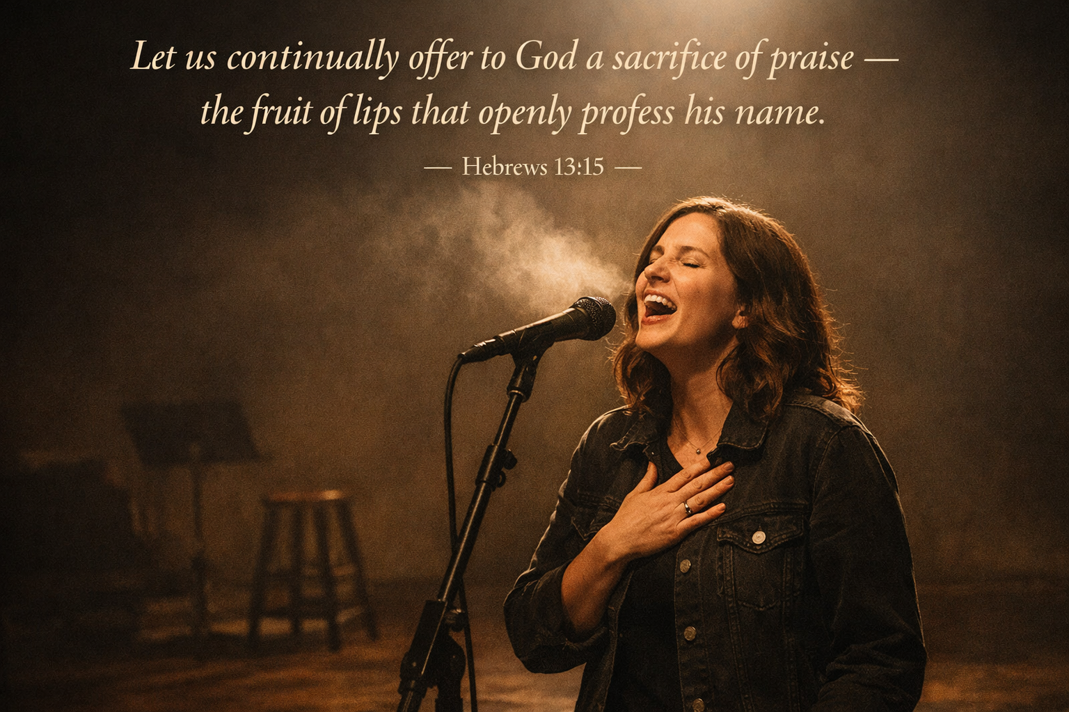 Hebrews 13:15 -- Sacrifice of Praise Incense Rising Wallpaper